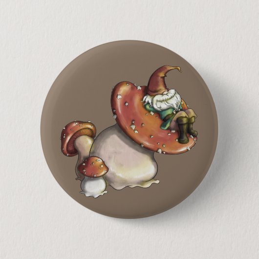 Napping Gnome Button (Vorderseite)