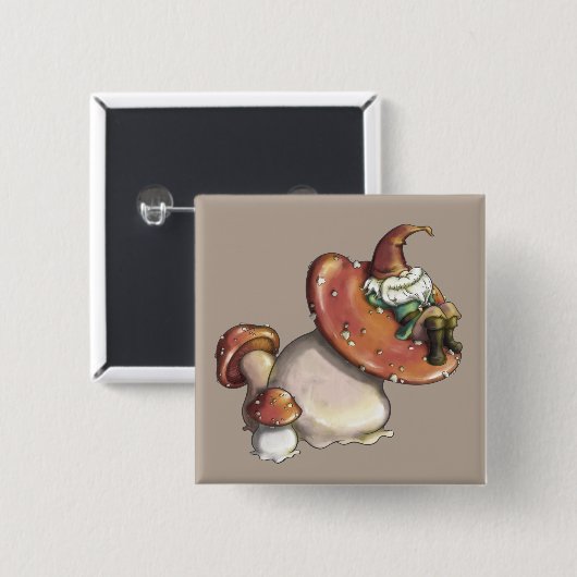 Napping Gnome Button (Vorne & Hinten)