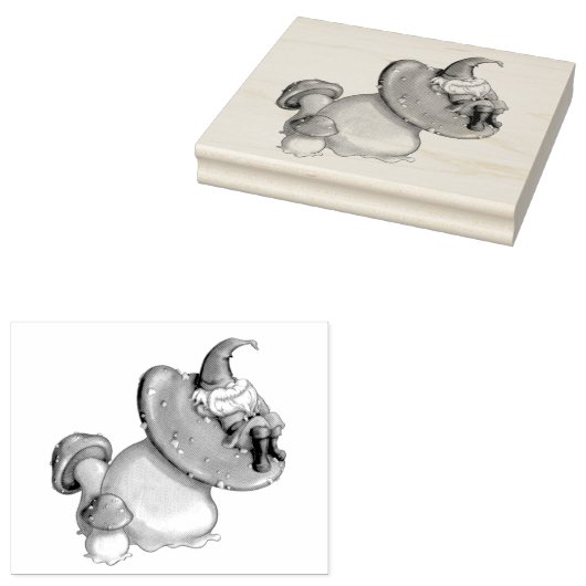 Napping Gnome Gummistempel (Stempel)