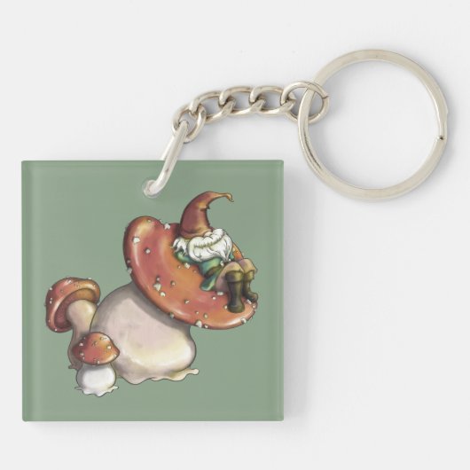 Napping Gnome Schlüsselanhänger (Rückseite)