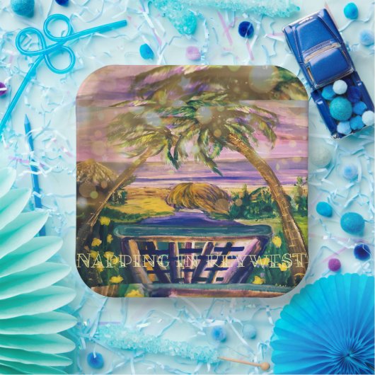 Napping in Key West Fun and Casual Pappteller (Party)