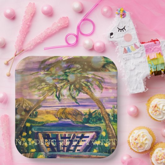 Napping in Key West Fun and Casual Pappteller (Party)