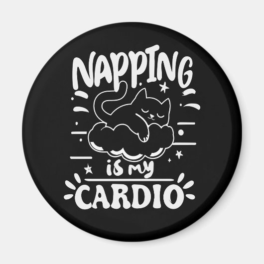 Napping ist mein einfaches, lustiges Katzen-Design Magnet (Vorne)