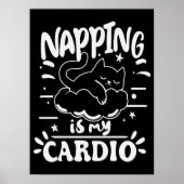 Napping ist mein einfaches, lustiges Katzen-Design Poster (Vorne)