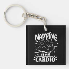 Napping ist mein einfaches, lustiges Katzen-Design Schlüsselanhänger
