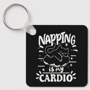 Napping ist mein einfaches, lustiges Katzen-Design Schlüsselanhänger