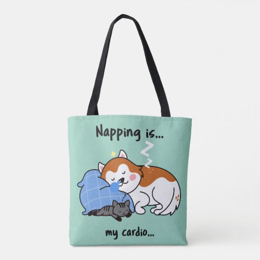 Napping ist... mein Herz.. schlafendes Nickerchen Tasche (Rückseite)