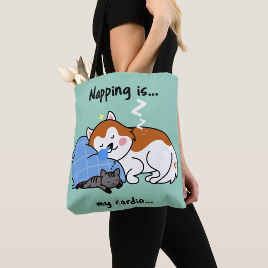 Napping ist... mein Herz.. schlafendes Nickerchen Tasche (Von Nahem)