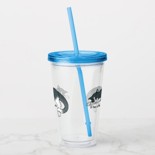 Napping Kitty Acryltrinkbecher (Links)