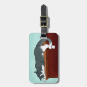 Napping Kitty Gepäckanhänger (Vorderseite vertikal)