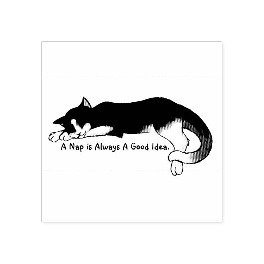 Napping Kitty Gummistempel (Prägung)