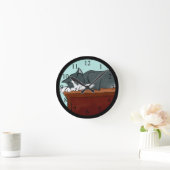 Napping Kitty Runde Wanduhr (Zuhause)