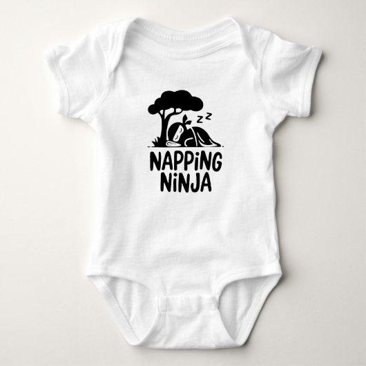 Napping Ninja Niedliche Schlaflosigkeit Ninja Art  Baby Strampler (Vorderseite)