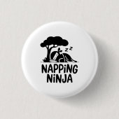 Napping Ninja Niedliche Schlaflosigkeit Ninja Art Button (Vorderseite)