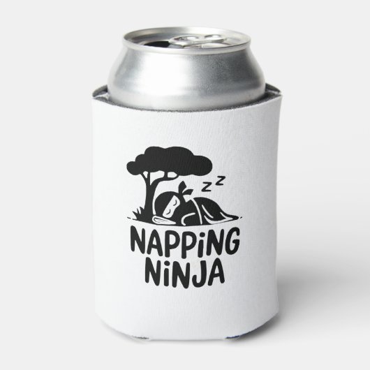 Napping Ninja Niedliche Schlaflosigkeit Ninja Art Dosenkühler (Kanne Vorderseite)