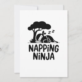 Napping Ninja Niedliche Schlaflosigkeit Ninja Art  Einladung