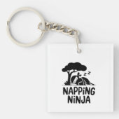 Napping Ninja Niedliche Schlaflosigkeit Ninja Art  Schlüsselanhänger (Vorderseite)