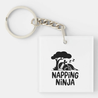Napping Ninja Niedliche Schlaflosigkeit Ninja Art  Schlüsselanhänger
