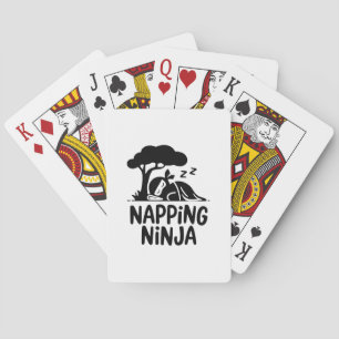 Napping Ninja Niedliche Schlaflosigkeit Ninja Art  Spielkarten
