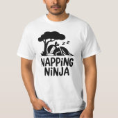 Napping Ninja Niedliche Schlaflosigkeit Ninja Art T-Shirt (Vorderseite)