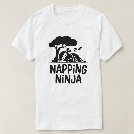 Napping Ninja Niedliche Schlaflosigkeit Ninja Art  T-Shirt (Design vorne)