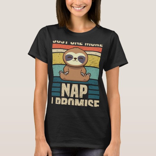 Napping Office Humor Statement & Sloth T-Shirt (Vorderseite)