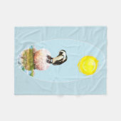 Napping Pinguin in der Sonne Fleecedecke (Vorderseite (Horizontal))