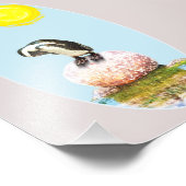 Napping Pinguin in der Sonne Fotodruck (Ecke)