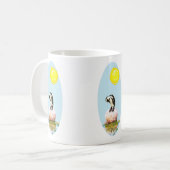 Napping Pinguin in der Sonne Kaffeetasse (Vorderseite Links)