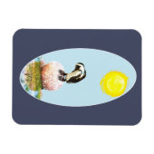 Napping Pinguin in der Sonne Magnet (Horizontal)