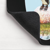 Napping Pinguin in der Sonne Mousepad (Ecke)