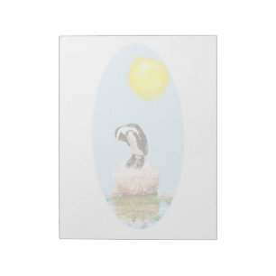 Napping Pinguin in der Sonne Notizblock