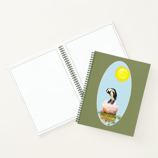 Napping Pinguin in der Sonne Notizbuch (Innenseite)