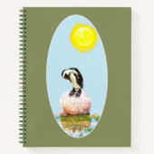 Napping Pinguin in der Sonne Notizbuch (Vorderseite)