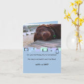 Napping Schokolade Labrador Jeden Anlaß Grußkarte Karte (Gelbe Blume)