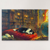 Napping Scholar Cat Mama Geschenk 1000 Stück Puzzle (Horizontal)