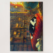 Napping Scholar Cat Mama Geschenk 1000 Stück Puzzle (Vertikal)