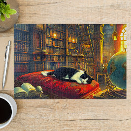 Napping Scholar Cat Mama Geschenk 1000 Stück Puzzle