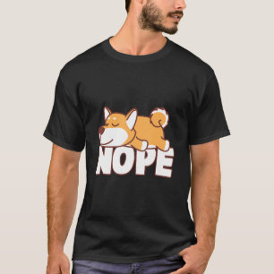 Napping shiba inu lustiges nope faultierendes Ge T-Shirt