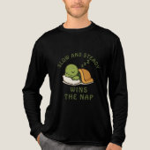 Napping Turtle – Slow Life, Sweet Dreams Tri-Blend Shirt (Vorderseite)