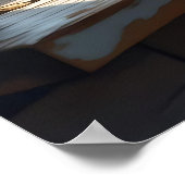 Napping White Cat and Purple Flowers  Poster (Ecke)