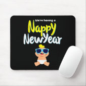 Nappy New Year Diaper Expecting Pregnant Funny Hap Mousepad (Mit Mouse)