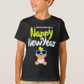Nappy New Year Diaper Expecting Pregnant Funny Hap T-Shirt (Vorderseite)
