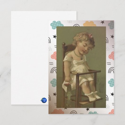 Nappy Time Dankeskarte (Vorne/Hinten)