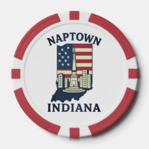Naptown Indiana Monument Circle Poker Chip