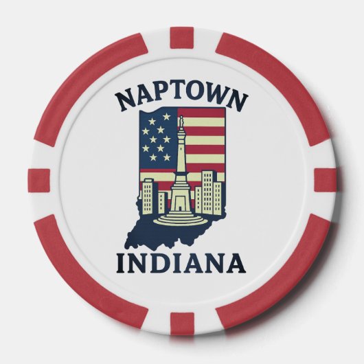 Naptown Indiana Monument Circle Poker Chip (Vorderseite)