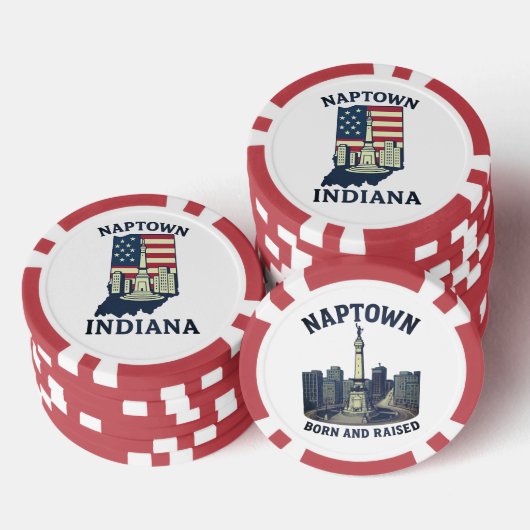 Naptown Indiana Monument Circle Poker Chip (Stapel)