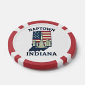 Naptown Indiana Monument Circle Poker Chip (Einzeln)