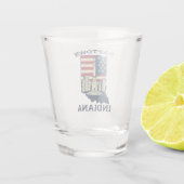Naptown Indiana Monument Circle Schnapsglas (Rückseite)