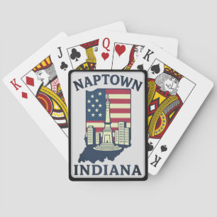 Naptown Indiana Monument Circle Spielkarten